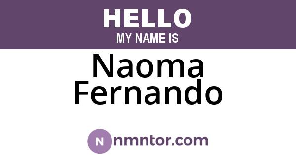 Naoma Fernando