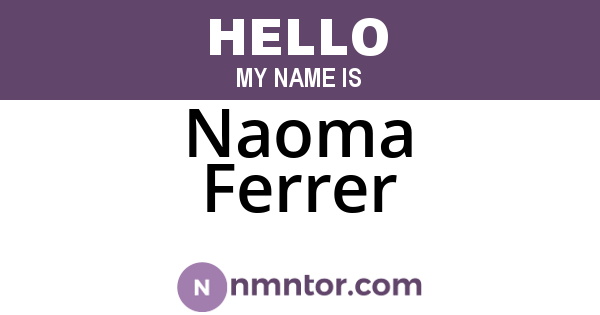 Naoma Ferrer