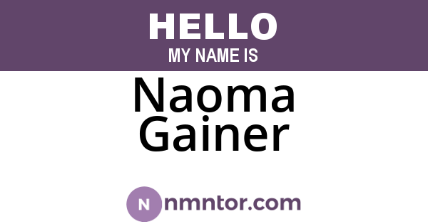 Naoma Gainer