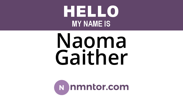 Naoma Gaither