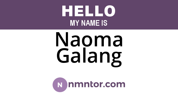 Naoma Galang