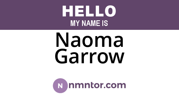 Naoma Garrow
