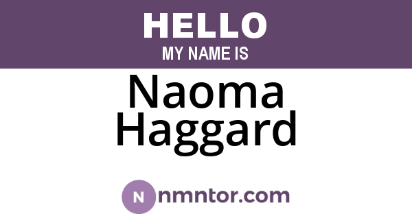 Naoma Haggard