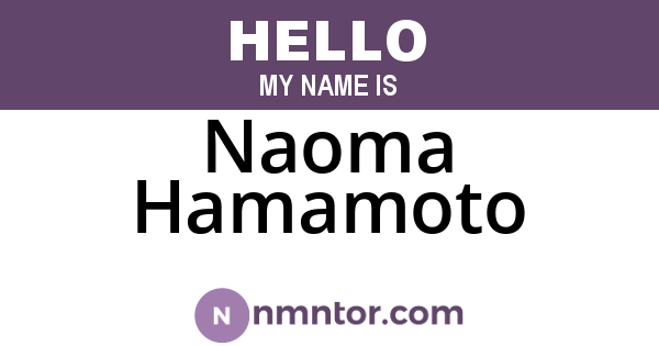 Naoma Hamamoto