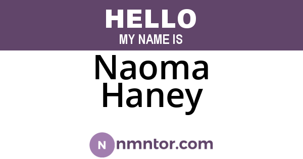 Naoma Haney