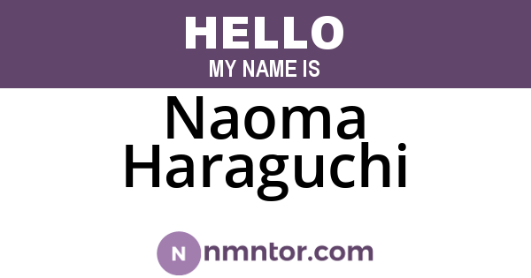 Naoma Haraguchi