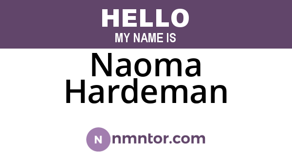 Naoma Hardeman