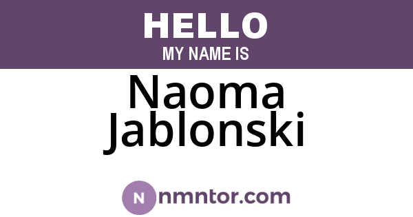 Naoma Jablonski