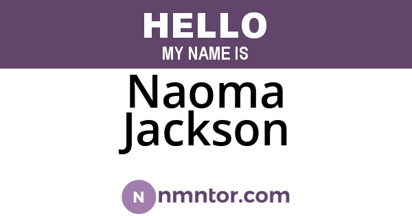 Naoma Jackson