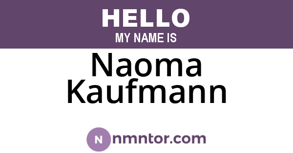 Naoma Kaufmann