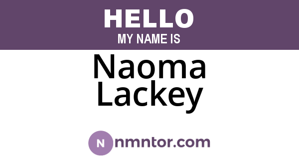Naoma Lackey