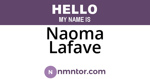 Naoma Lafave