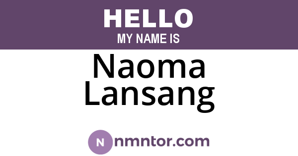 Naoma Lansang