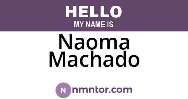 Naoma Machado