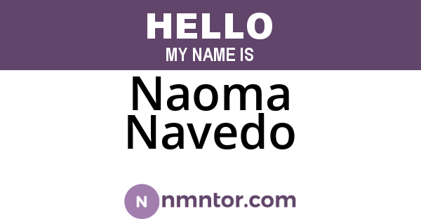 Naoma Navedo