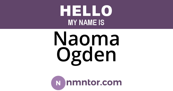 Naoma Ogden
