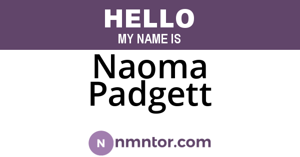 Naoma Padgett