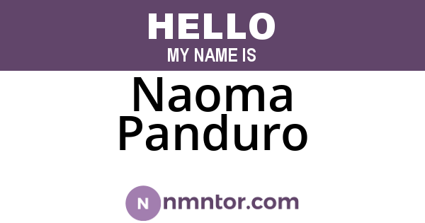 Naoma Panduro