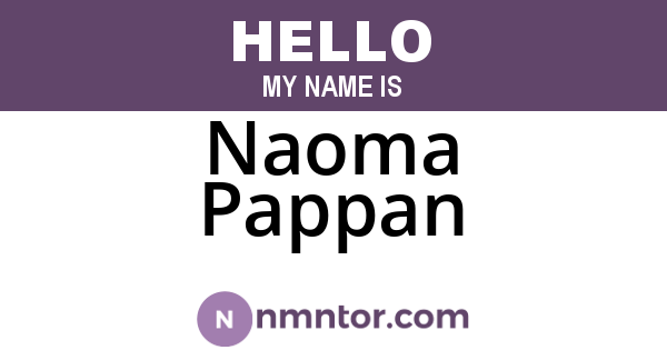 Naoma Pappan