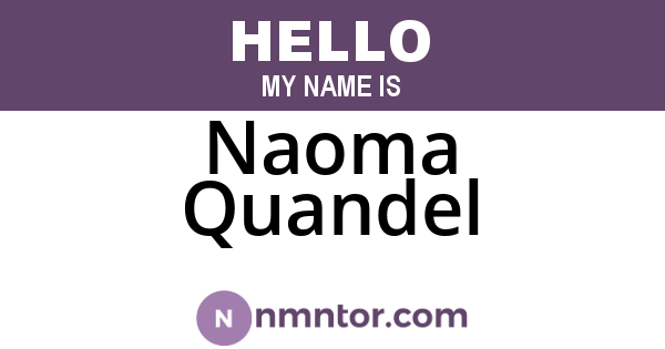 Naoma Quandel