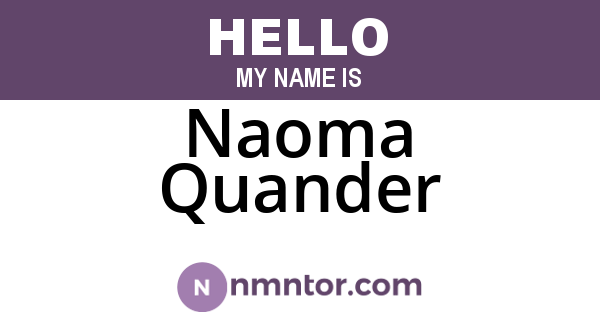 Naoma Quander