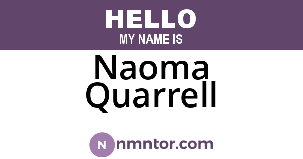 Naoma Quarrell