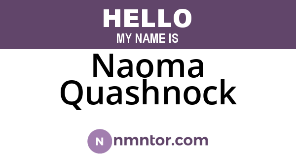 Naoma Quashnock