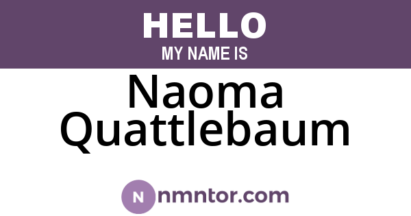 Naoma Quattlebaum