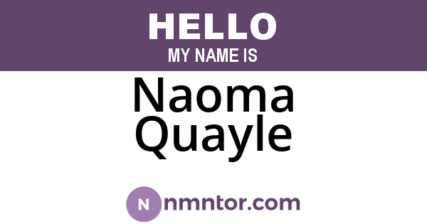 Naoma Quayle