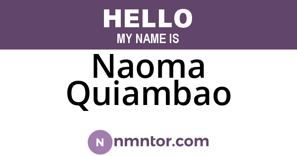 Naoma Quiambao