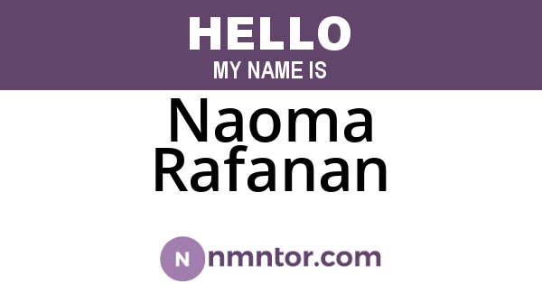 Naoma Rafanan