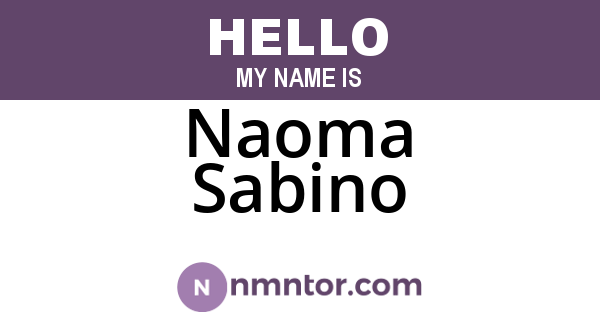 Naoma Sabino