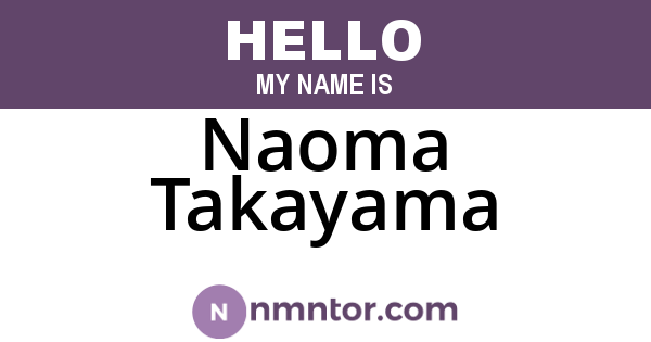 Naoma Takayama
