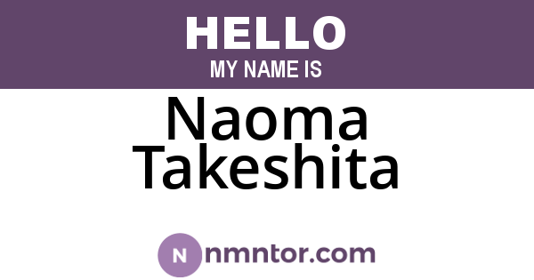 Naoma Takeshita