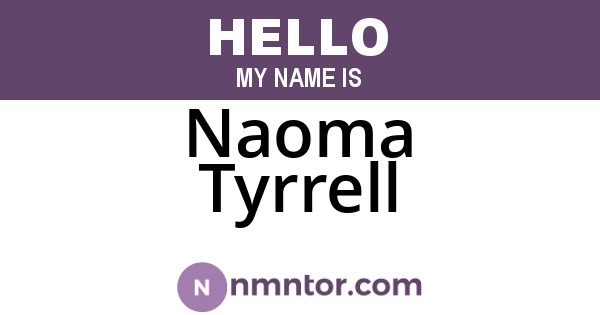 Naoma Tyrrell