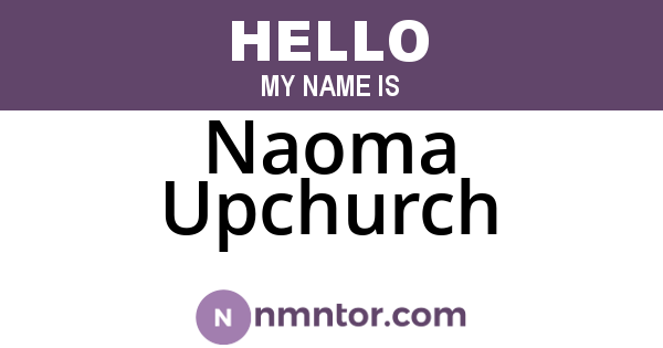 Naoma Upchurch