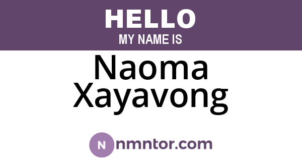 Naoma Xayavong