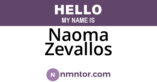 Naoma Zevallos