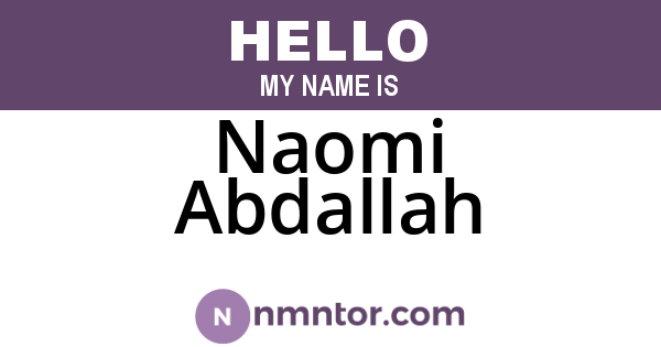 Naomi Abdallah