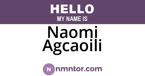 Naomi Agcaoili