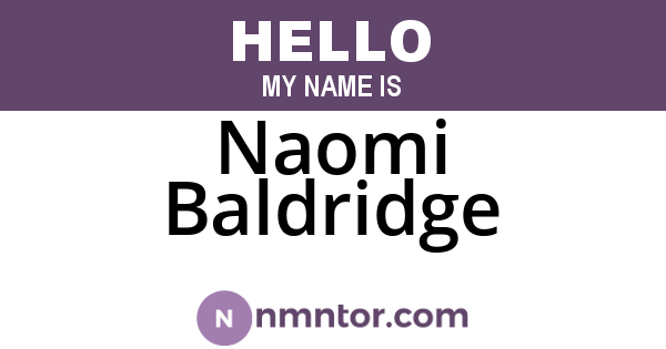 Naomi Baldridge