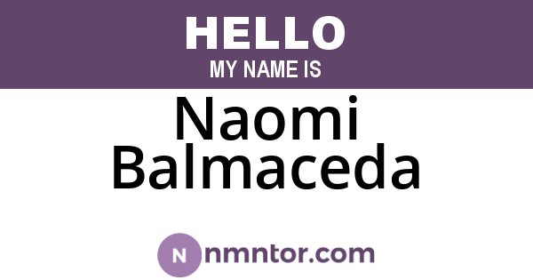 Naomi Balmaceda