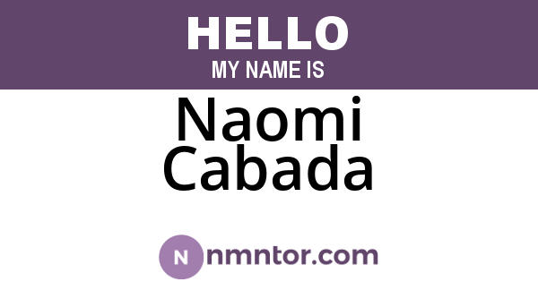 Naomi Cabada