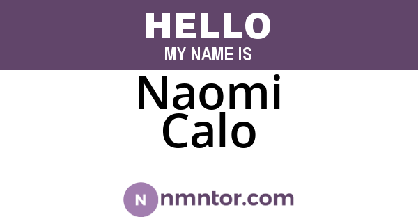 Naomi Calo