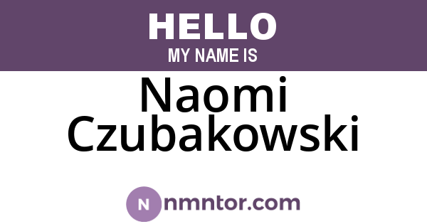Naomi Czubakowski