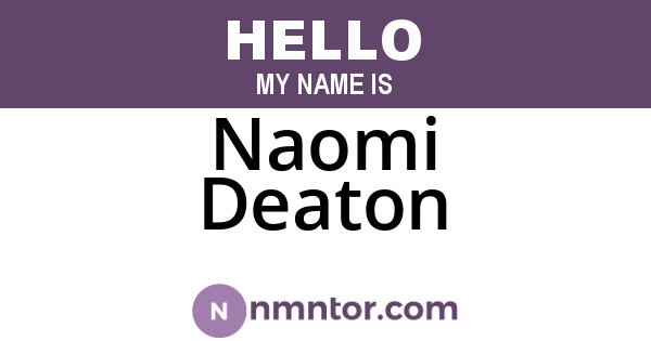 Naomi Deaton