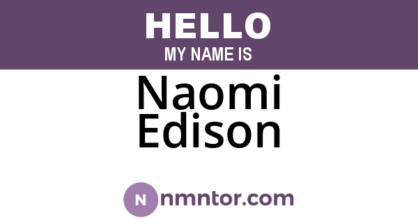 Naomi Edison