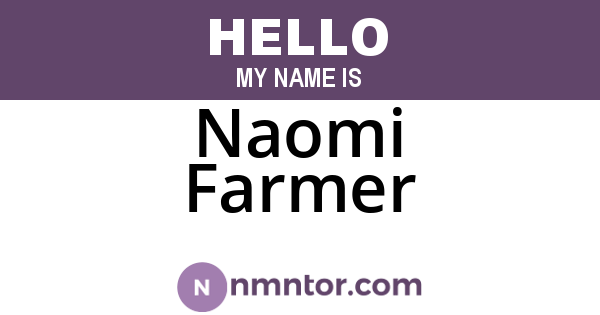 Naomi Farmer