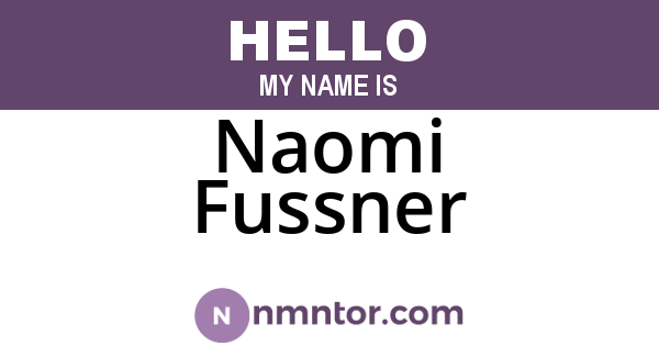 Naomi Fussner