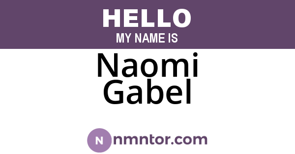 Naomi Gabel